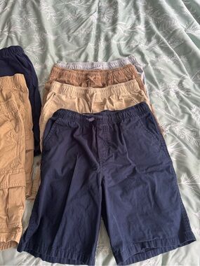 Boys Cargo Shorts - Navy & Khaki Pack